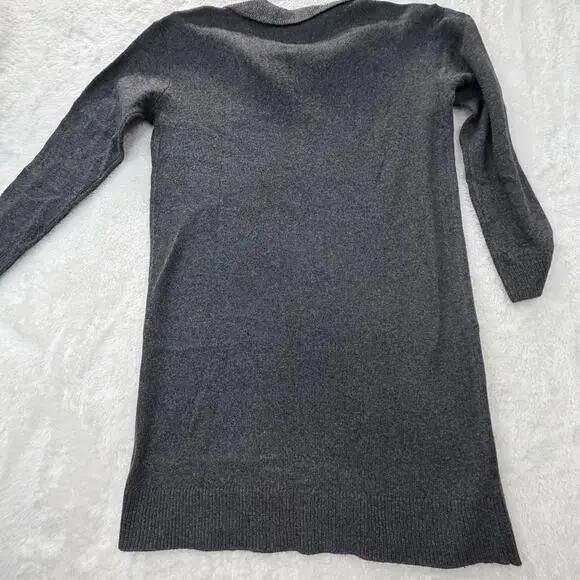 Beach Lunch Lounge Gray Collared V-neck Sweater Dress Size S 4-6 NWT BLL - Picture 12 of 12